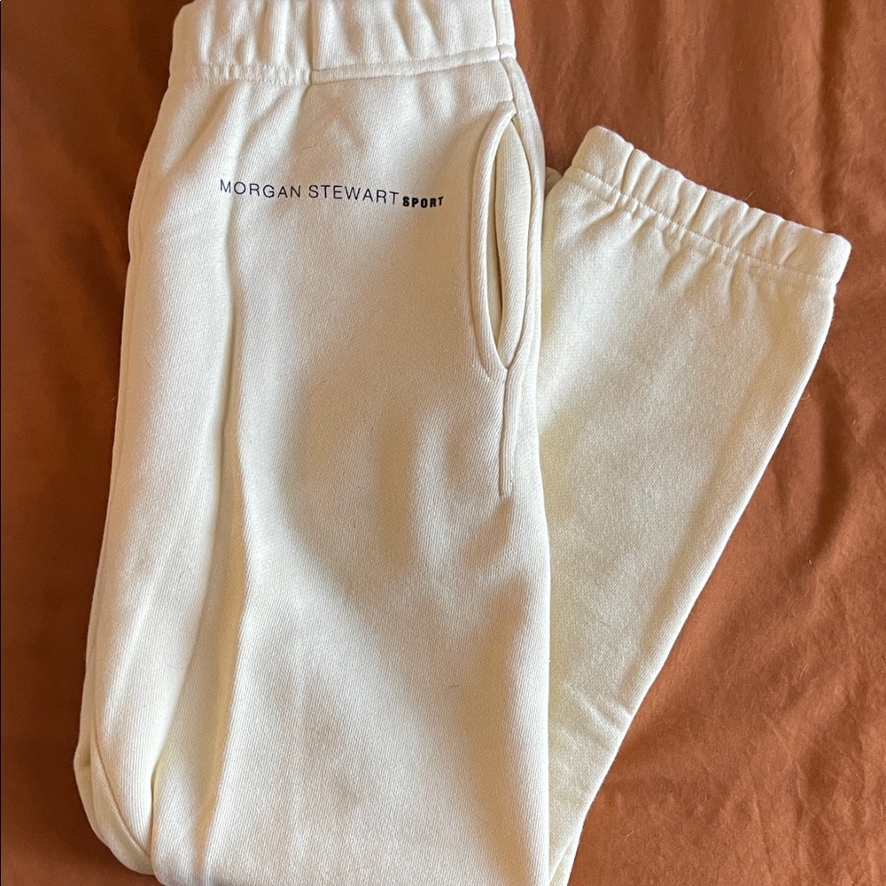 Morgan Stewart Sport Cream Sweatpants - Picture 1 of 2